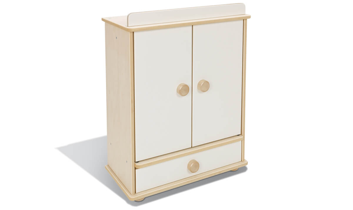 Bild 1 - Puppenkleiderschrank weiß